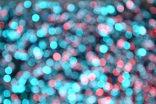 Red,turquoise,cyan,aquamarine colored abstract background with bokeh, for the new year and christmas