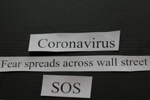 Photo illustrating the fear that coronavirus has caused the stock market