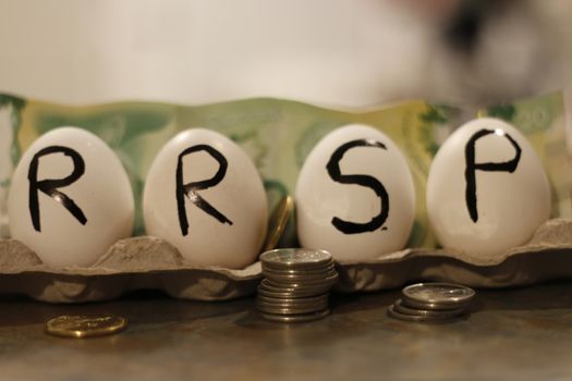Canadian Registered Retirement Savings Plan Concept.