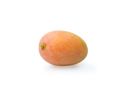 Fresh yellow mango fruit isolated on white background
