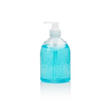 Alcohol gel sanitizer hand gel cleaners for anti bacteria and virus on white background.