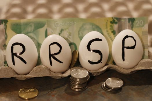 Canadian Registered Retirement Savings Plan Concept.