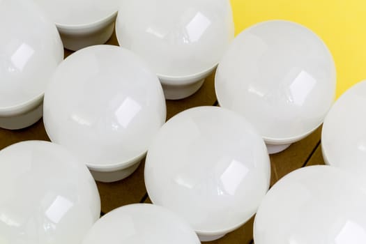 Group of light bulb put together in pattern.