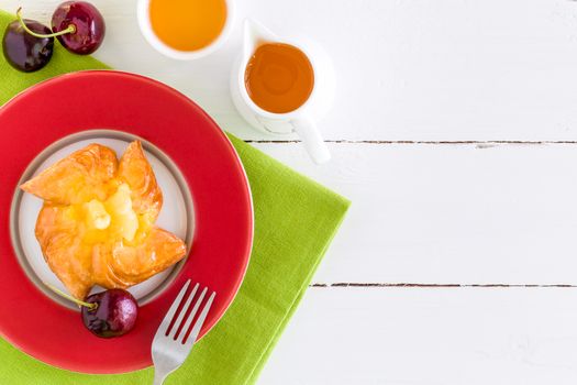 Fruit pastry pie for relaxing Tea break.