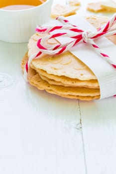 Thai cracker or snack for eating with hot tea.