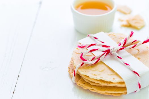 Thai cracker or snack for eating with hot tea.