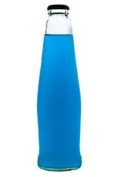 Cold blue cocktail for refreshment in summer.
