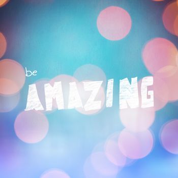 Be magazine word against glowing background