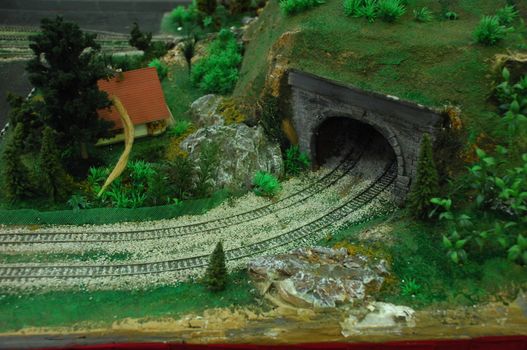 Aerial view Train Track