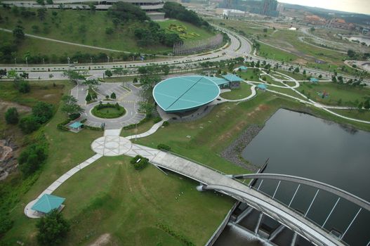 Aerial view of a buildings