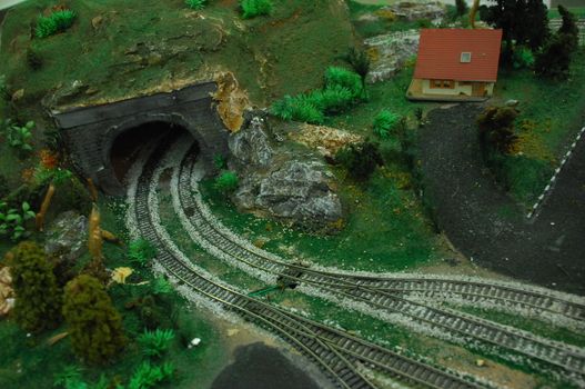 Aerial view Train Track