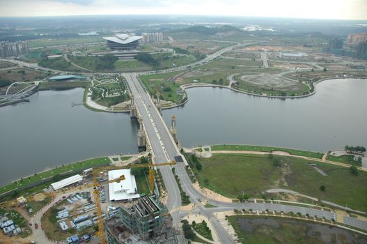Aerial view of a buildings