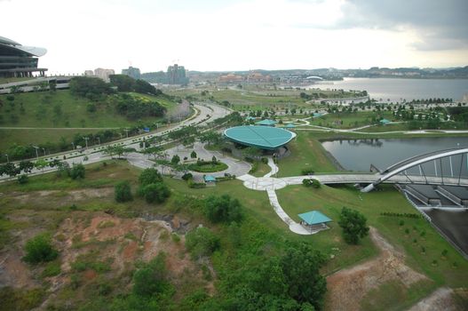 Aerial view of a buildings