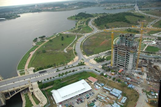 Aerial view of a buildings