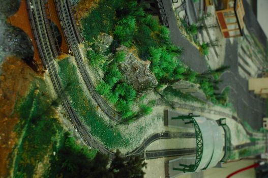 Aerial view Train Track