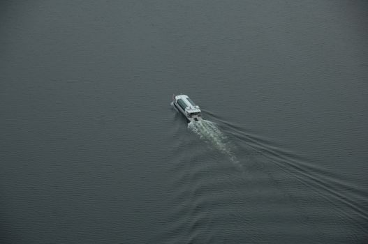 Aerial view of a Tourist Boat