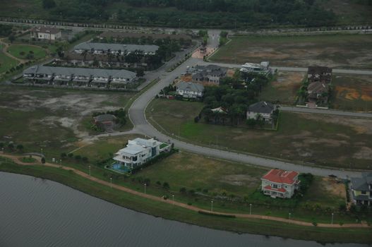 Aerial view of a buildings