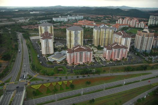 Aerial view of a buildings