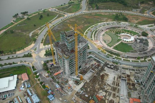 Aerial view of a buildings