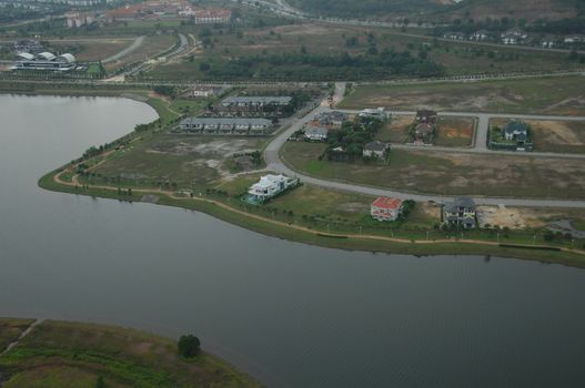Aerial view of a buildings