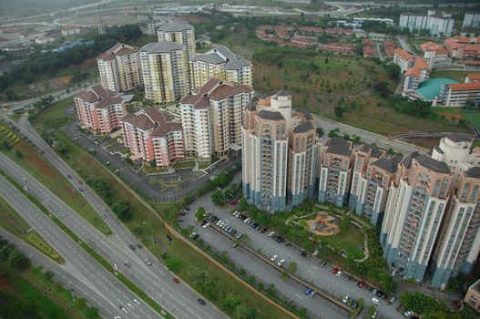 Aerial view of a buildings