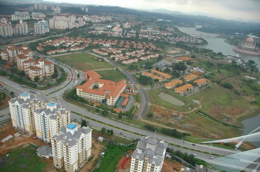 Aerial view of a buildings