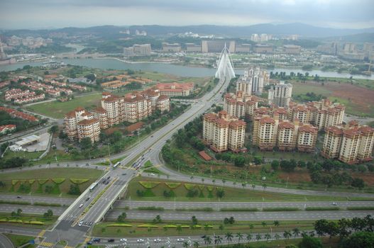 Aerial view of a buildings