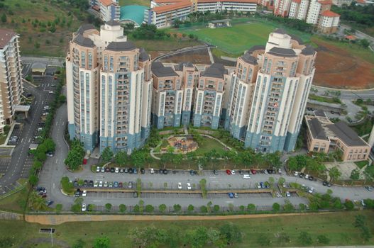 Aerial view of a buildings
