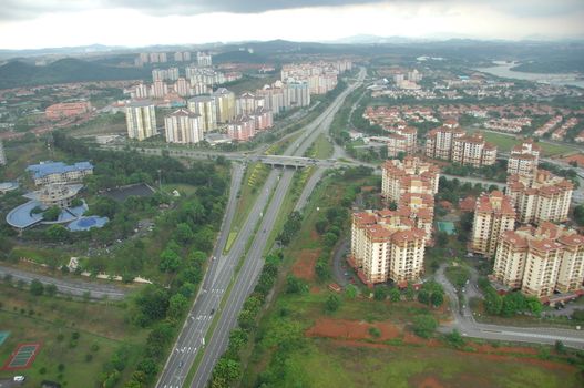 Aerial view of a buildings