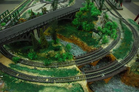 Aerial view Train Track