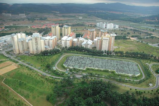Aerial view of a buildings