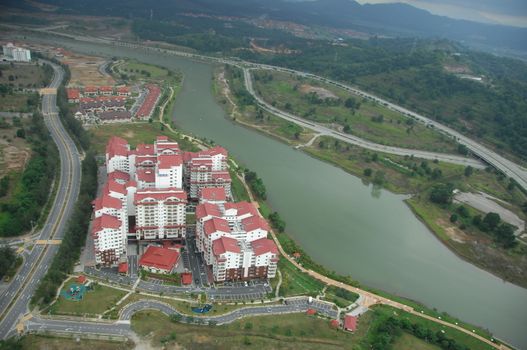 Aerial view of a buildings