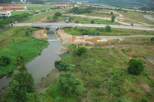Aerial view of a buildings