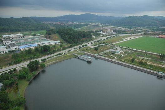 Aerial view of a buildings