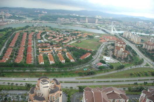 Aerial view of a buildings