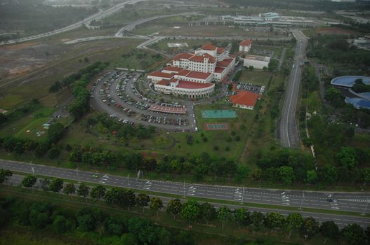 Aerial view of a buildings
