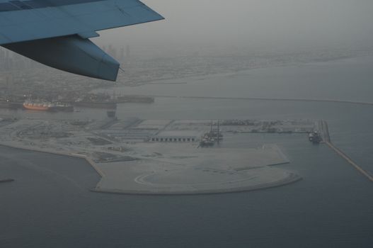 Aerial view of Clouds through flight window