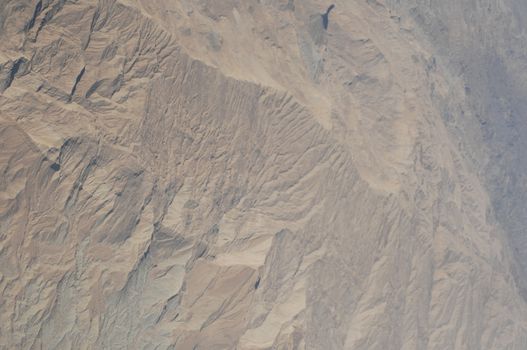 Aerial view desert Dubai