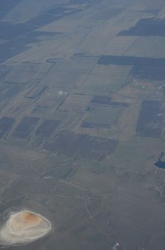 Aerial view desert Dubai