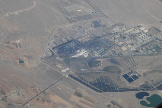 Aerial view desert Dubai