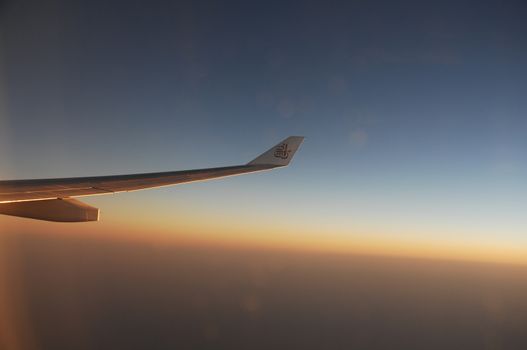Aerial view desert Dubai