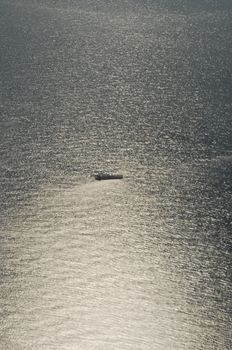 Aerial view of a Tourist Boat