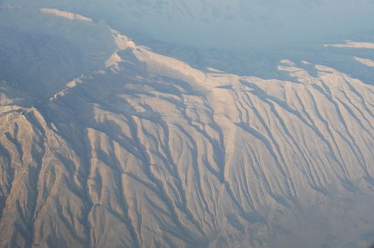 Aerial view desert Dubai
