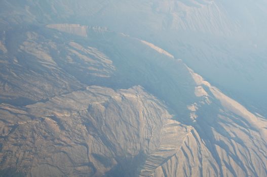 Aerial view desert Dubai