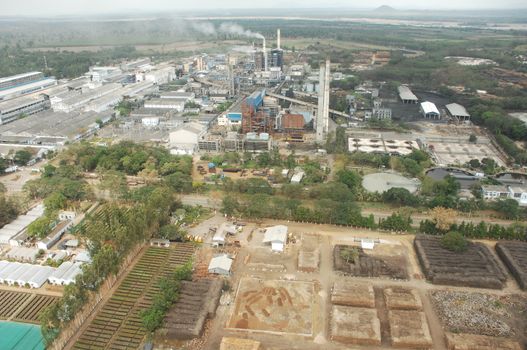 Aerial view of a buildings