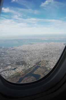 Aerial view of a buildings