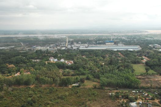 Aerial view of a buildings