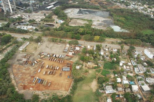 Aerial view of a buildings