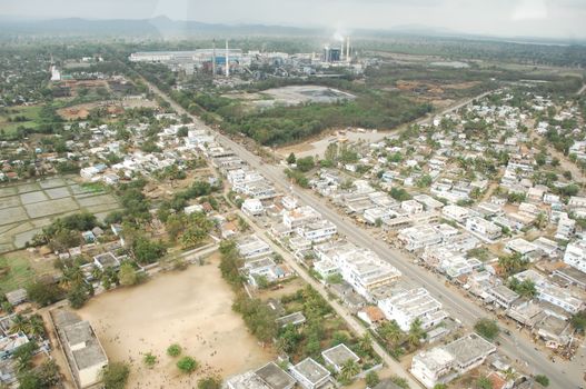 Aerial view of a buildings