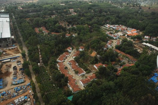 Aerial view of a buildings